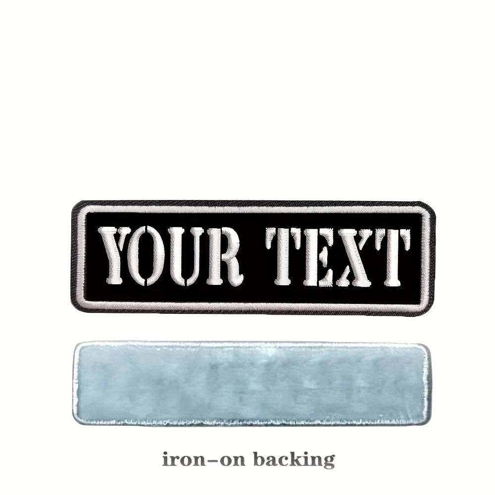 TEMU Custom Name Patches 4inch X 1inch Embroidered Name Tags New Fonts Iron-on Or Suitable For Clothing, Men's Backpacks