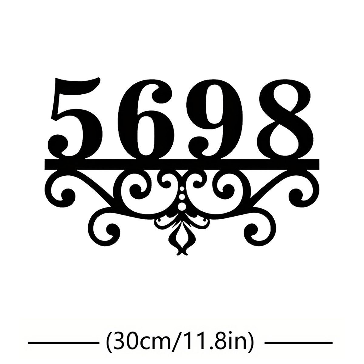 TEMU 1 Custom Outdoor Decorative Address Plaque - Personalized Iron Name Sign For Home, Birthday, Or Christmas Gift - , Irregular Shape - Ideal For