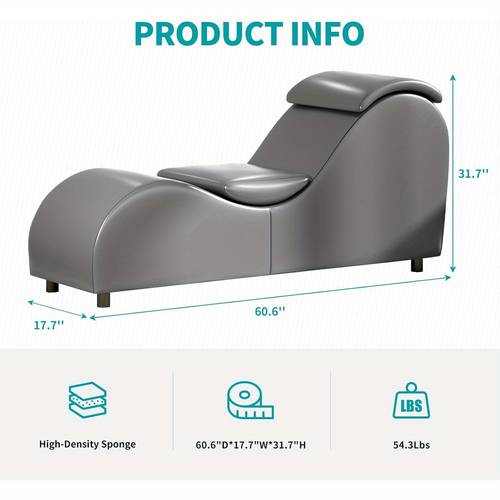 60 ergonomic yoga chair for adults relaxation lounge with adjustable headrest living room apartment office dark grey