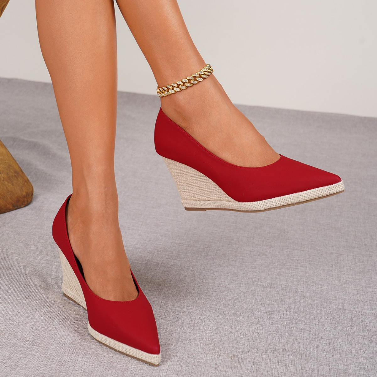 Image of Pointed-toe Flat Shoes For Women, Suitable For Daily Summer , Walking, Shopping And Commuting; Women's Wedge-heeled Platform Casual Shoes, Women Shoes