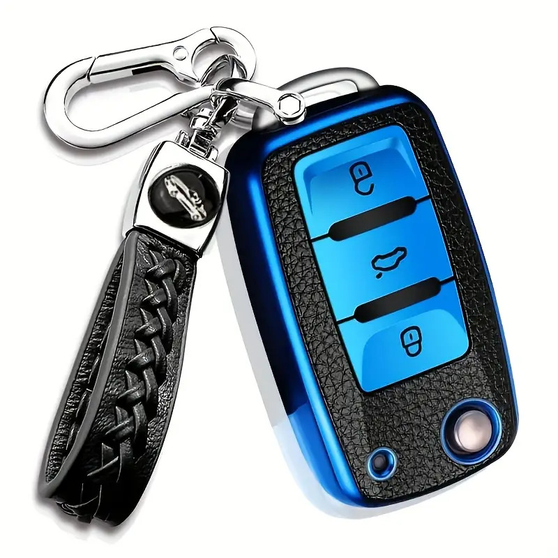 TEMU Suitable For And Motors Key Case, Soft Tpu Plastic Cover, Compatible With , Golf 4 5 6 Mk6, B7 B8, , Bora, Tiguan, Jetta - Durable Protective