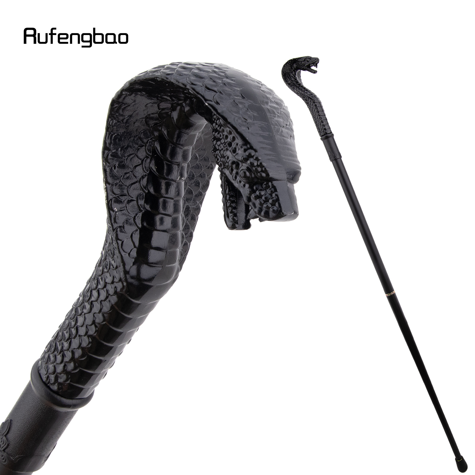 TEMU Snake Handle Fashion Stick For Party Decorative Cane Elegant Crosier Knob Fashion Stick 94cm, For Cosplay & For Party, For Cosplay & For Party
