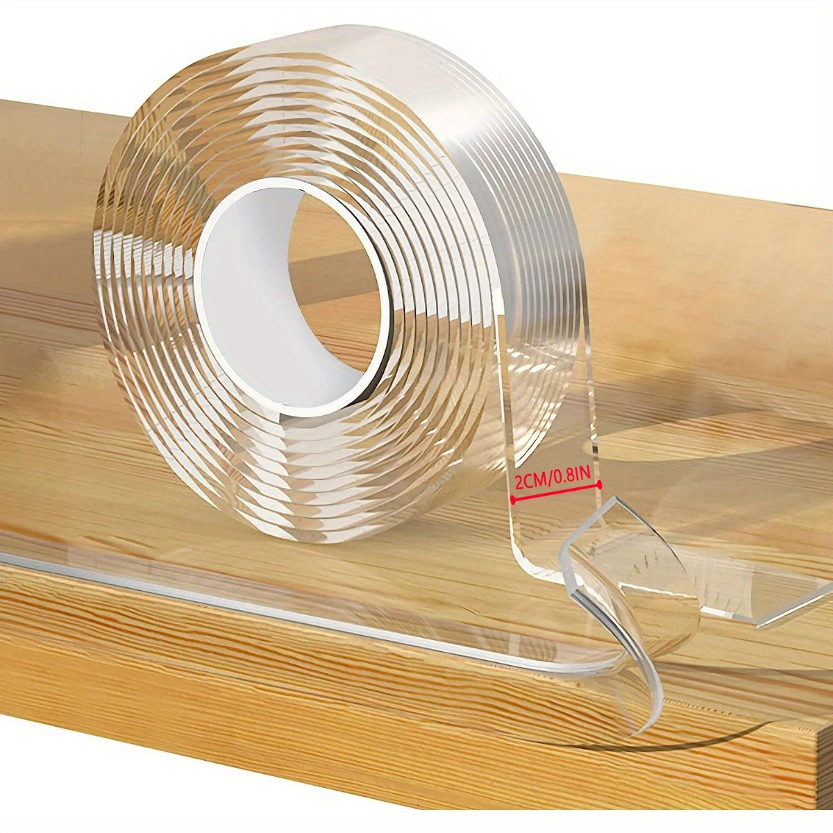 Image of Transparent Plastic Strip, Soft Corner Protector- Safety Furniture Anti-collision Pad, Used For Sharp Corners, Transparent Edge Guard, Suitable For Tables, Drawers, Walls- 0.8inch X 6.6 Feet, 1 Pack