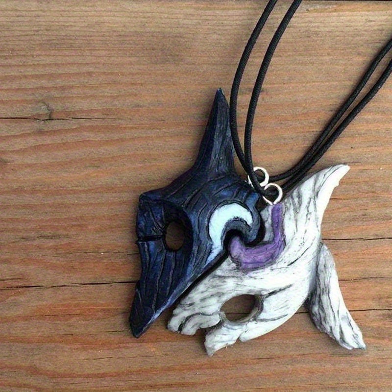 TEMU 2pcs Fashion Necklace, Wolf Head Necklace, Hunter Necklace, Christmas Necklace, Fashion Jewelry, Christmas Jewelry, Christmas Gifts, Holiday