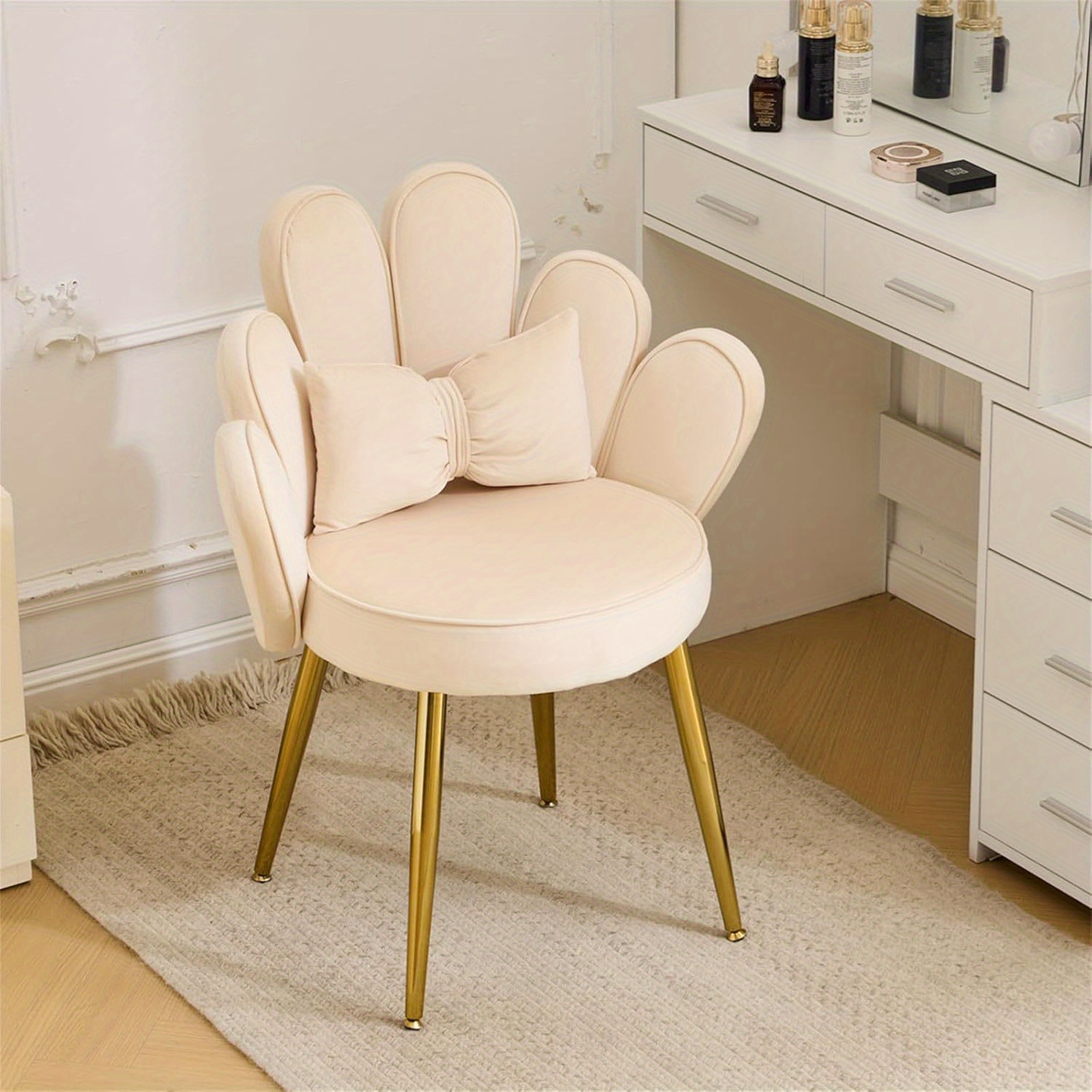 chair for dressing table sold on Temu United States
