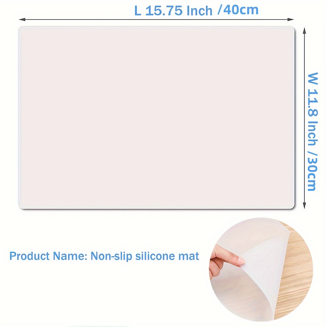 1pc Reusablediycraft Mat - Non-slip, Heat-resistant 11.8 X 15.7 Inch Placemat For Jewelry Making, Epoxy Resin, Glitter Slime & Diy Projects - Transparent Refrigerator Liner, For Crafting