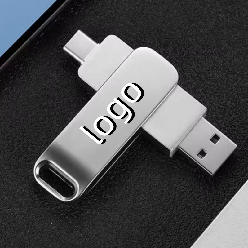 TEMU Personalized Customization: 1pc Metal Otg 2-in-1 Type C Flash Drive Usb Storage Stick 512mb-64gb Usb Flash Drive Usb Corporate Advertising