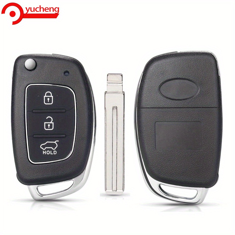 3 Buttons Car Remote Key Shell Case Replacement Fit For / Santa / Fe -/ Tucson- Accent I30 / I40 / I45