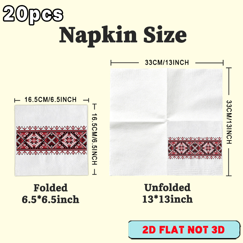 TEMU 20pcs Ysw Ethnic Chinese Pattern Napkins Suitable For Weddings, Birthdays, Restaurants - Traditional Decorative Paper Serviettes With Cultural
