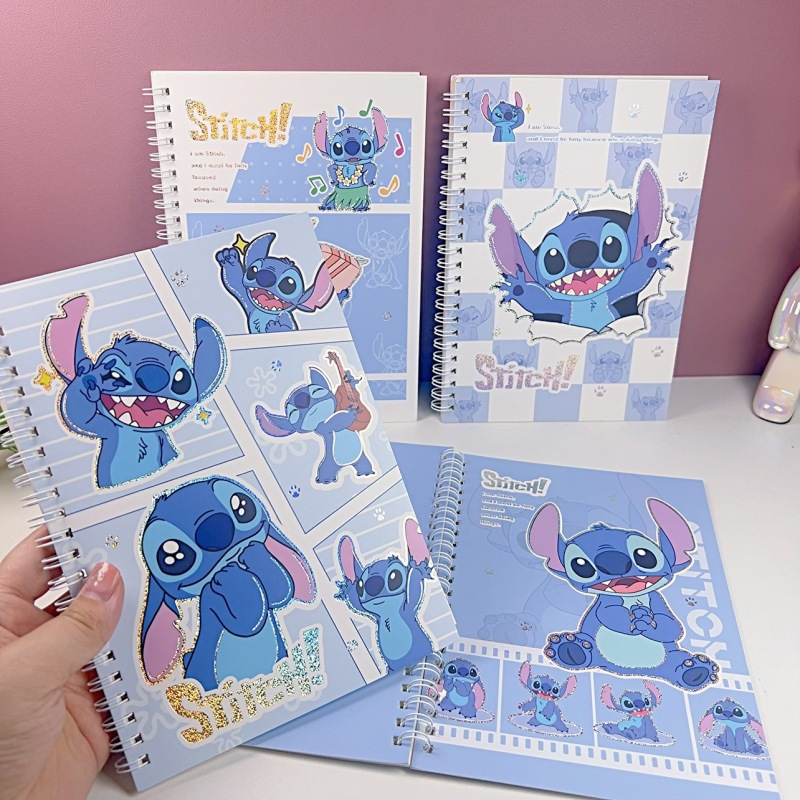 

Stitch 4pcs A5 Spiral Notebook Set - Cute, Visually Appealing, High-quality Matte , Portable Journal For Daily Use,