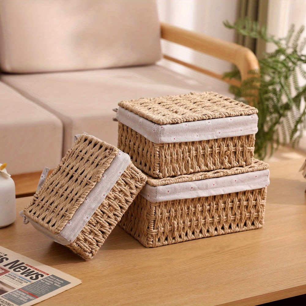 Confezione da 8 decorazioni da parete in stile boho, 35,5 cm, rotonde da appendere a mano, in rattan, per soggiorno, rustico, piatto, elegante, fattoria, camera da letto, tavolo, cucina e casa