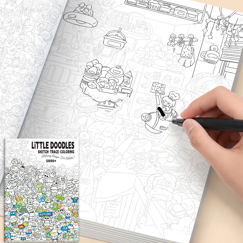 Image of Stress-relief Doodle Book, Featuring Exquisite Doodle Patterns For You And Color, Aims To Provide A And Creative Outlet For Your Mind. You're An Art Enthusiast Or To Stress