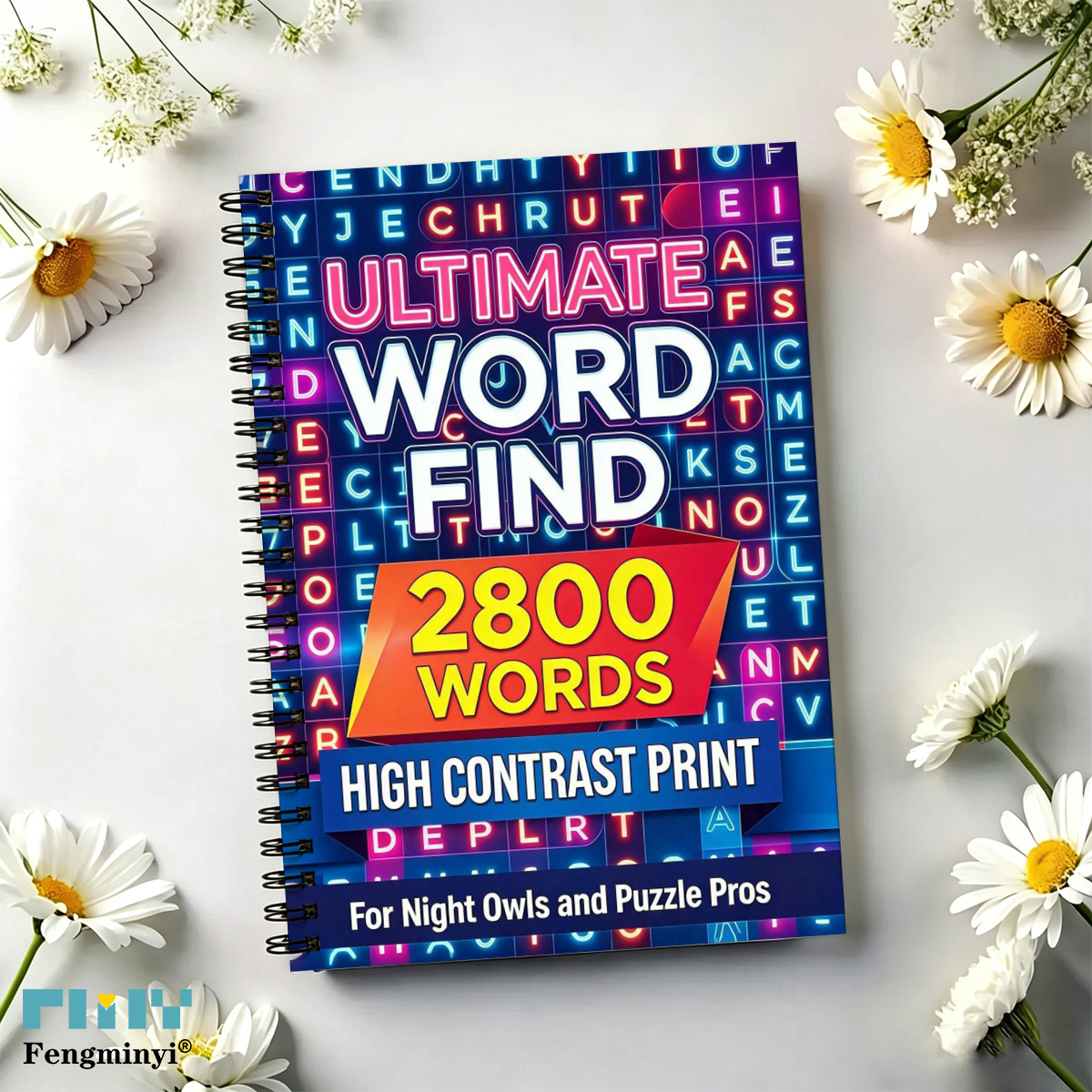 TEMU 2d Flat 1pc Large Print Multi-theme Word Book, Memory Training , Suitable For , Brain-boosting Gift For Relatives