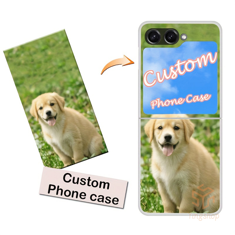 TEMU Coque de téléphone - Créez vos propres coques de téléphone pliables avec des photos personnalisées, compatible avec les modèles Samsung Z FLIP 3