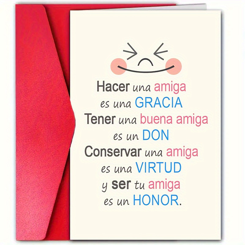 TEMU 1 Tarjeta de felicitación de española con sobre - Tarjeta de agradecimiento "Sé un ", adecuada para , - para , aniversarios y expresar - 4.72