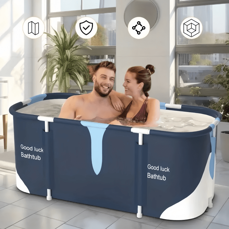 Extra Large Portable Foldable Bathtub, Adults Spa Soaking Tub, Thicken Multiple Layer Bathtub, Ideal For Baths, Efficient Heat Preservation, Portable Bathtub