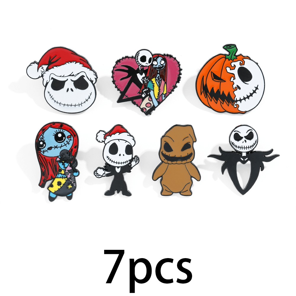 TEMU 7pcs Cartoon Fashion Enamel Pin Backpack Clothing Jewelry Metal Badge Accessories A Gifts For