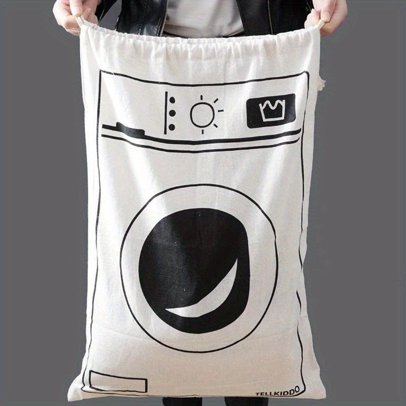 1 classic retractable canvas laundry bag   in   multi functional non rectangular storage box with zipper and handle foldable suitable for travel   dirty clothes bag universal for summer graduation back to  