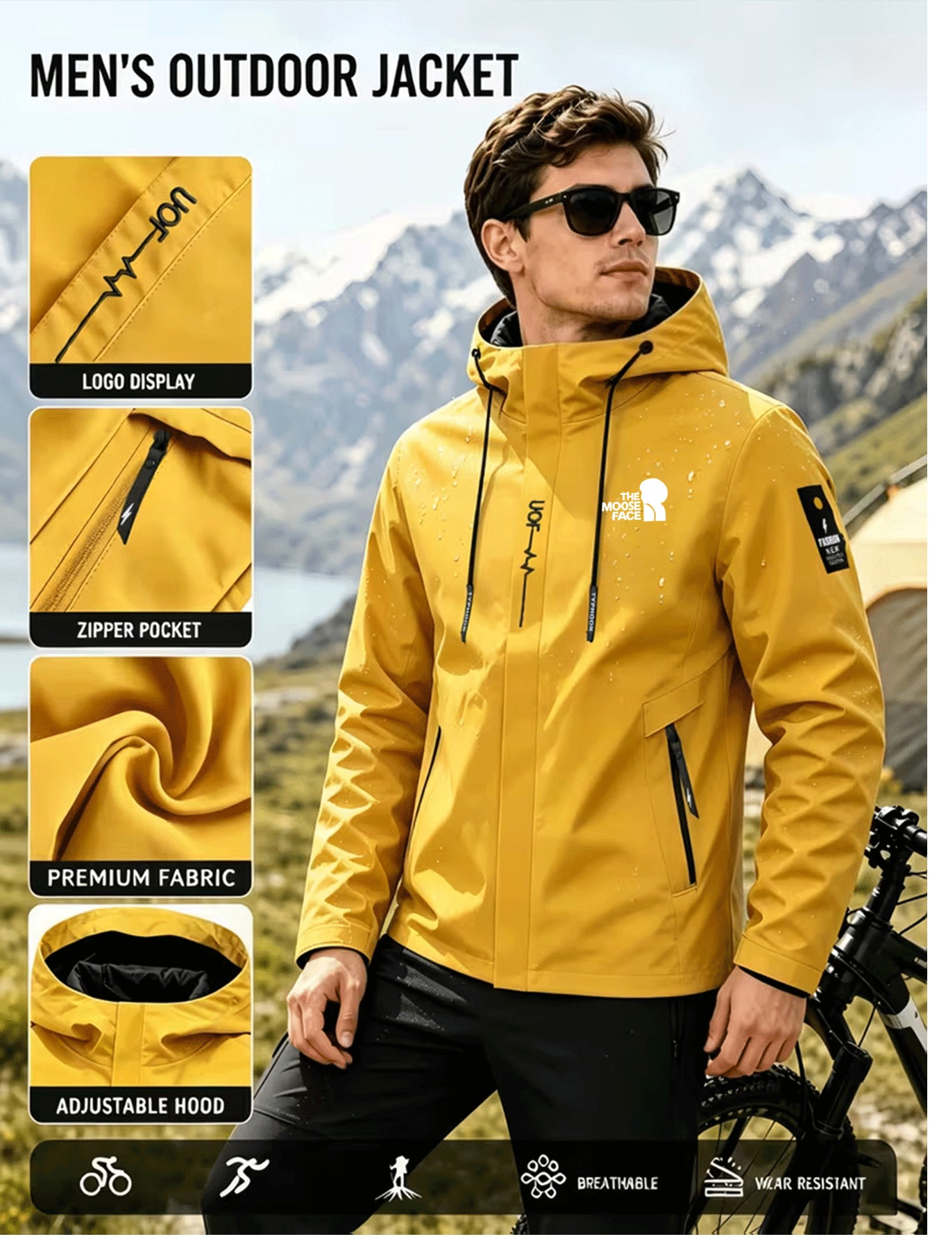 Men's Autumn/Winter Jacket, Full-Zip Hooded Coat