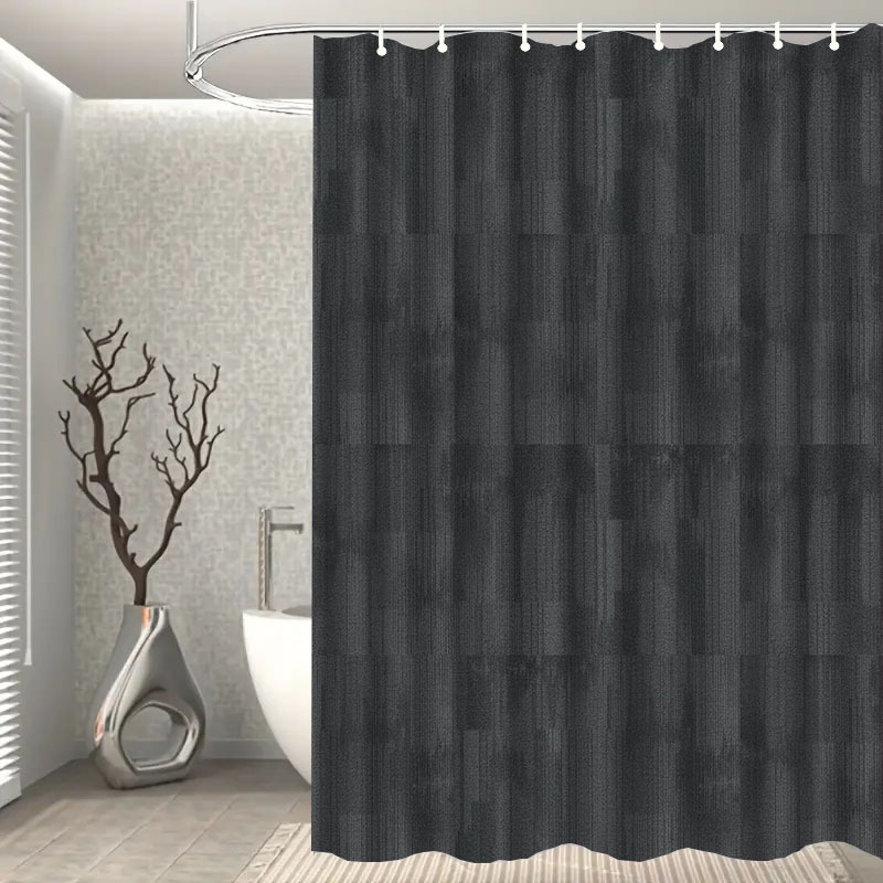 TEMU 1pc Dark Tie Dye Art Pattern Shower Curtain With Hook, Water-washable Shower Curtain, Bathroom Partition, Bathroom Additions, 2d Flat Printing