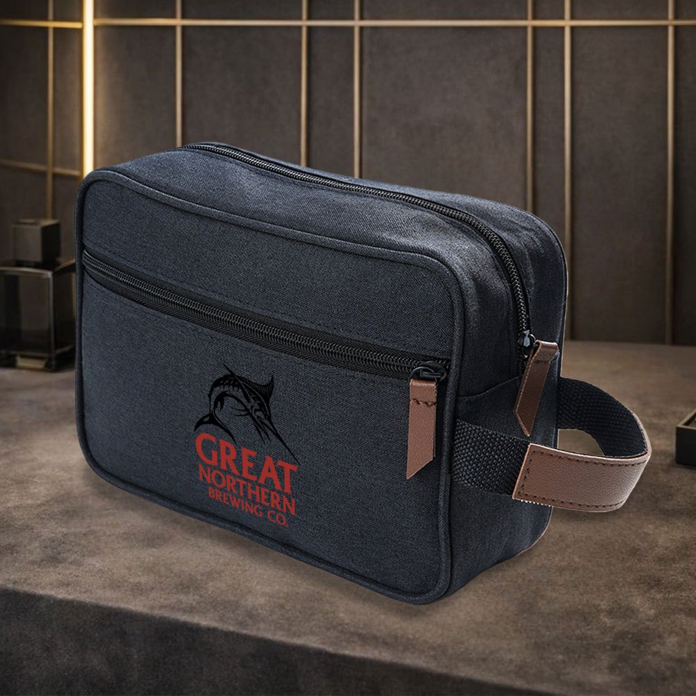 TEMU 1pc Great Northern Brewing Co Toiletry Bag & Makeup - Lightweight Travel Bag Suitable For Business Trips, Gym, Daily Commute, Zipper Closure,