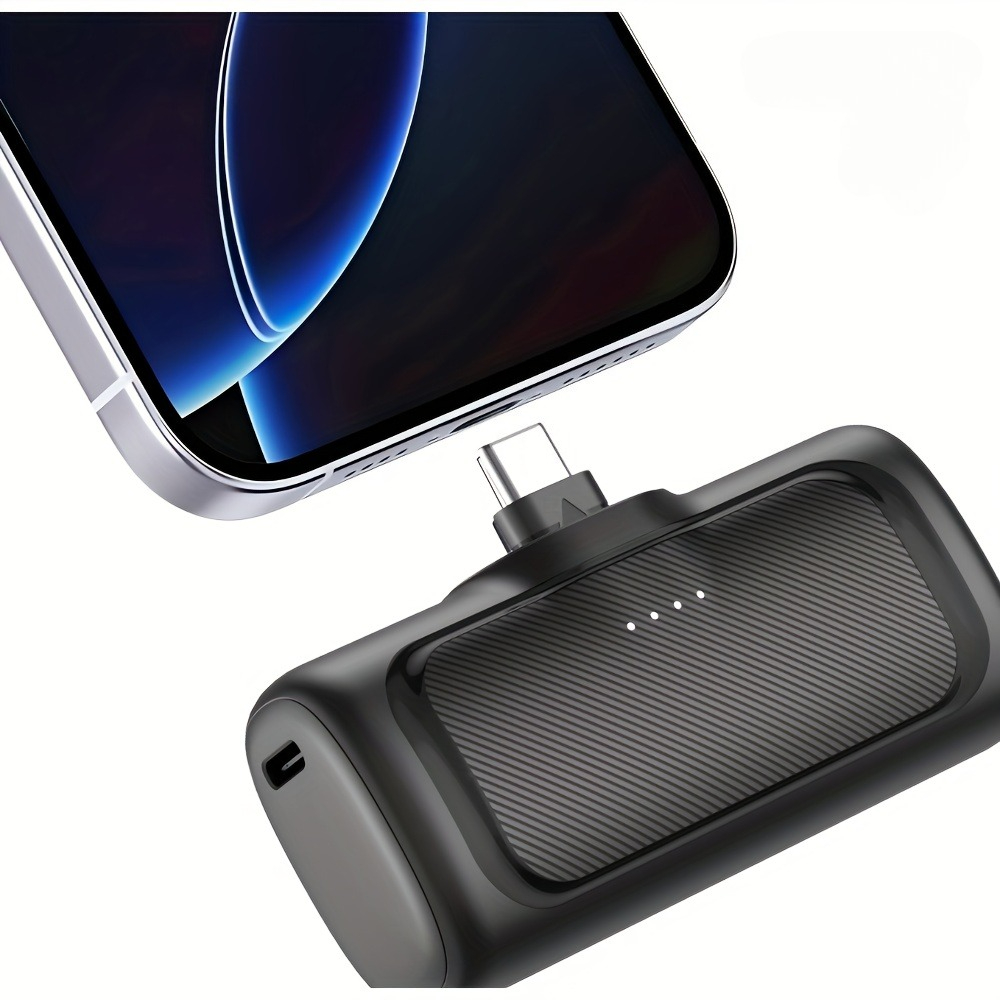 22 5w portable power bank 5000mah mini portable charger usb c power bank usb type c   power supply rechargeable lithium polymer battery suitable for iphone 16 series and   devices emergency charging