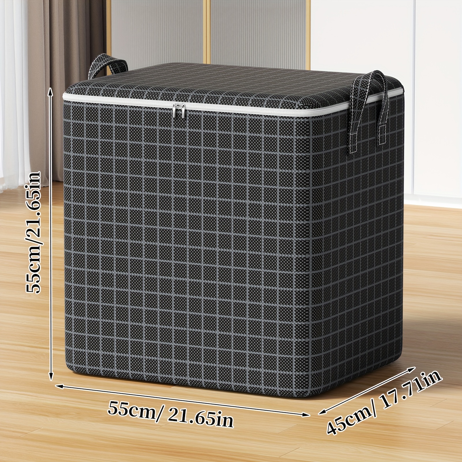 TEMU [special For Quilt Storage] 1pc Large-capacity Storage Bag For Home Use, Foldable Storage Bag For Quilts And Blankets, Made Of Non-woven Fabric,