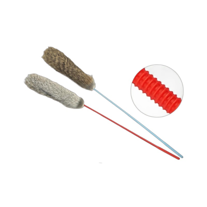3pcs Cat Teaser Wand (random Color), Simulation Animal Fur Cat Toy Cat Wand Cat Pole, Without Battery