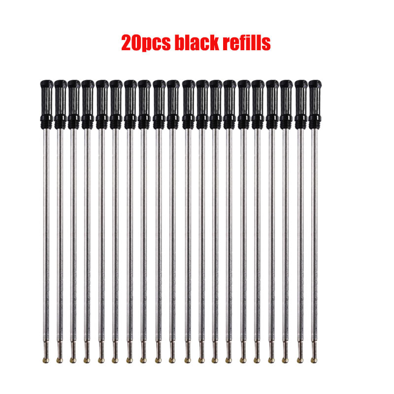 TEMU Ricariche 20 pezzi per penna a sfera a liquido in metallo da 11,6 cm, ricariche per penna a sfera a liquido da 1,0 mm, ricariche blu/,