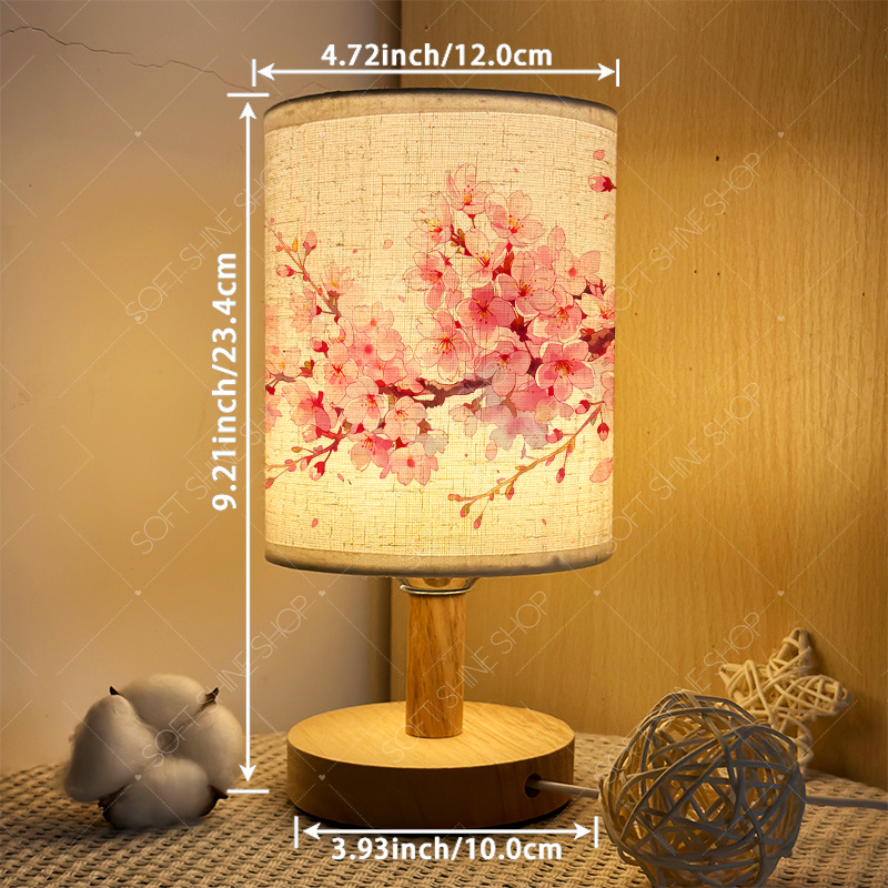 Fabric USB Powered Table Lamp for Bedroom & Office