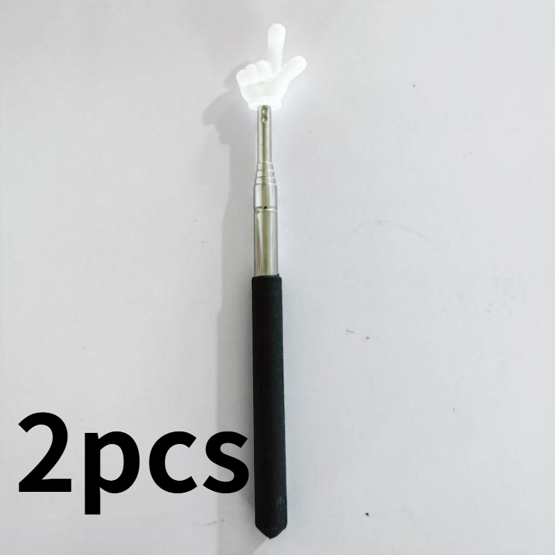 TEMU 2pcs Set Of Telescopic Rods For Teaching Finger Reading Sticks, Telescopic Teachers, Black And White -shaped Finger Reading Sticks, Telescopic