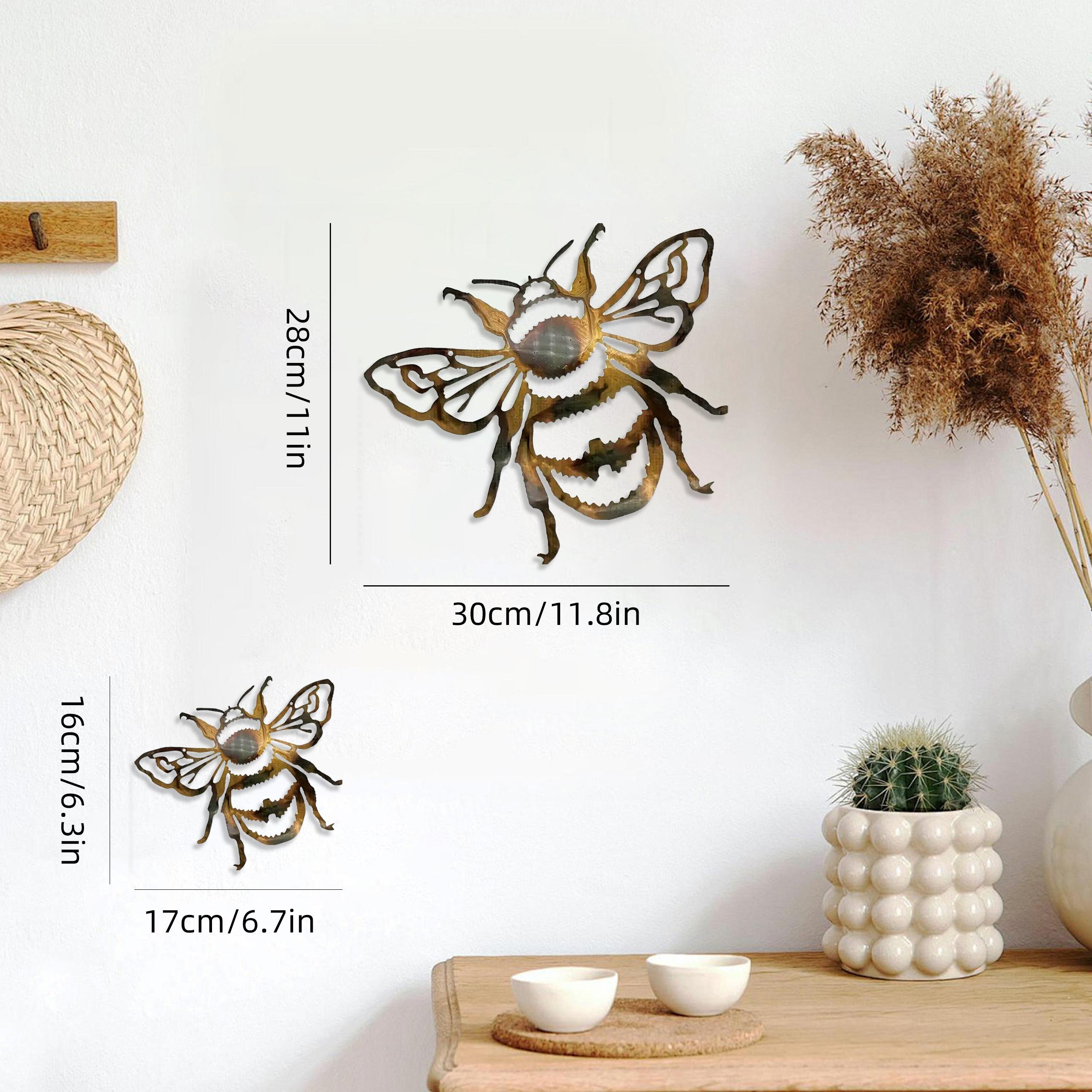 TEMU 1pc Metal Wall Decor - Wrought Iron - Bohemian Style - Geometric In Golden-brown Tone, / Kitchen / Balcony Decoration, Valentine's Day /