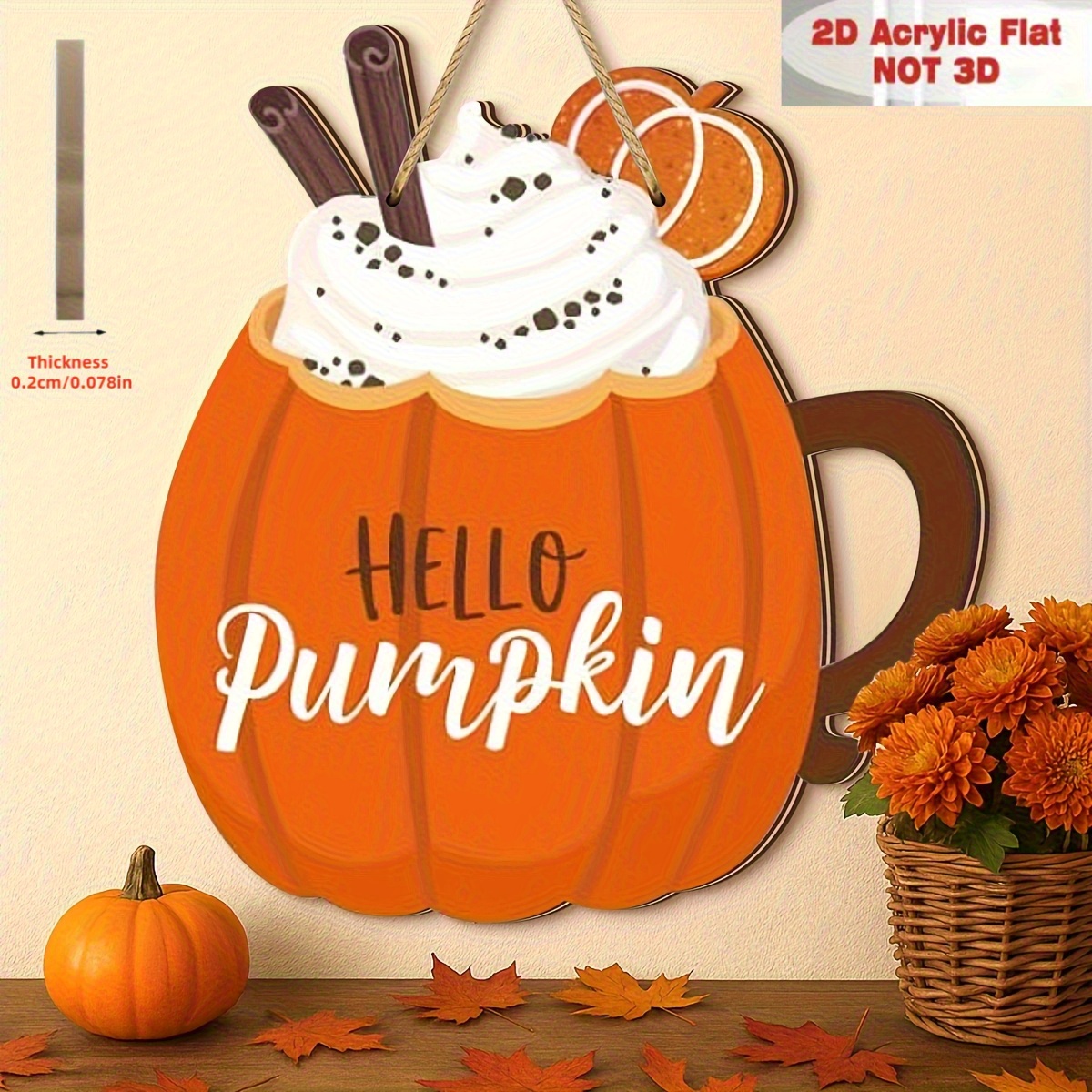 TEMU 2d Flat, 1pc Artificial Wood Autumn Thanksgiving " Snow Topped Cup" Vintage Wooden Welcome Sign, Suitable For Farmhouse Home Wall Decor, A