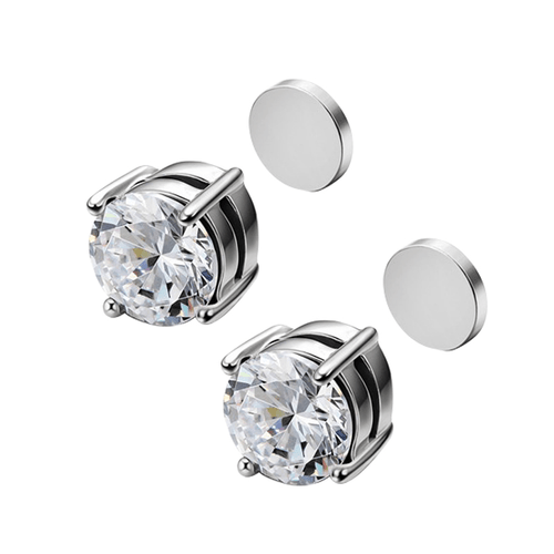 1 pairs stud earrings for men women 316 steel non piercing clip on ear gauges