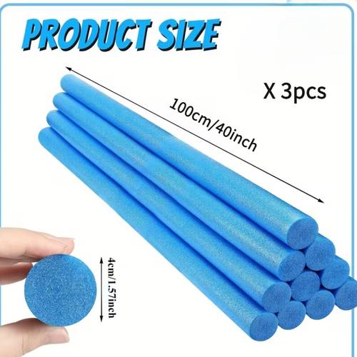 3pcs 40inch pack heavy solid pool foam strips extended 40inch foam strips floating sticks suitable for swimming pools lakes arched decoration ideal for school party home use and party decor