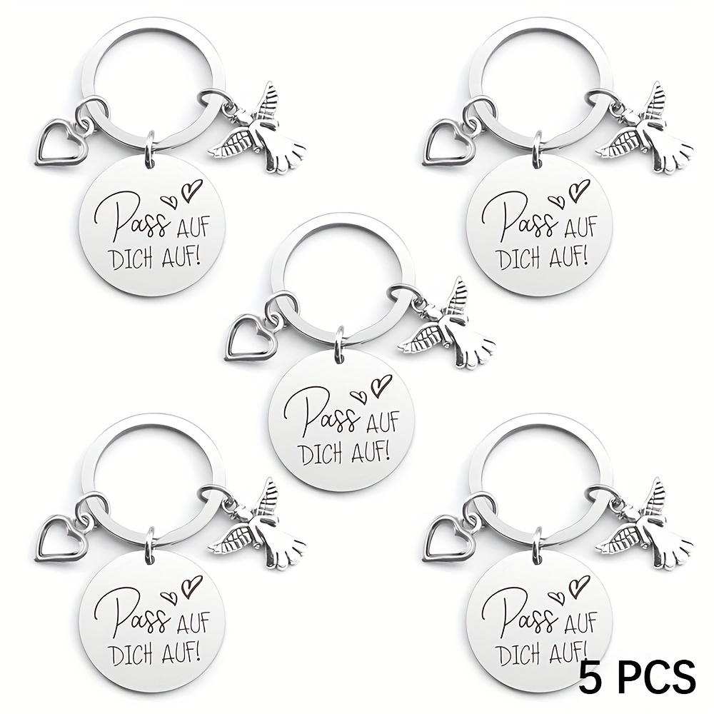 5pcs Guardian Keychains Suitable For Men Women - Wing, Gift For Christmas, Father's Day, Birthday, Keychain Accessory For,, S