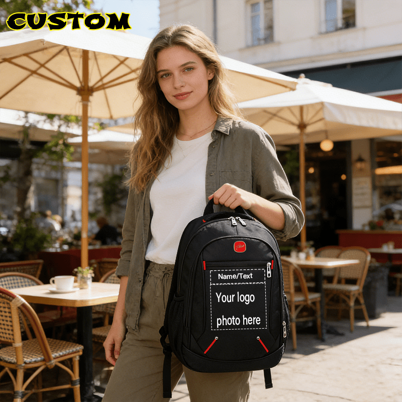 TEMU Customizable Women's Backpack With Personalized Image, Logo, And Name, A Simple And Versatile Large-capacity Student Backpack, A Stylish Travel