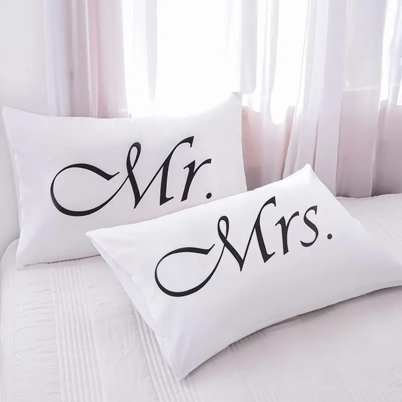 two couple heart print pillowcases Product details 5