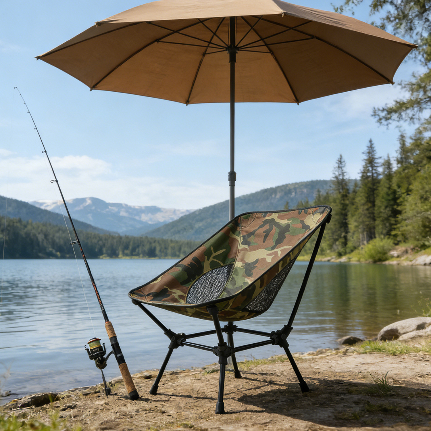 lightweight and compact folding chair for camping featuring breathable mesh ideal for outdoor activities like fishing hiking beach   and picnics Product details 1