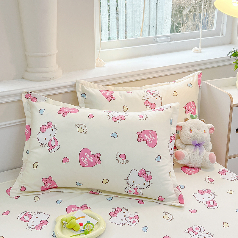 

1pc Hello Kitty Pillowcase, Breathable Bed Pillow Cover, Machine Washable, Allergy-resistant, , Envelope Closure, 250-300gsm Fabric Weight, With For Home Bedroom Hotel Theme & Holiday Gifts