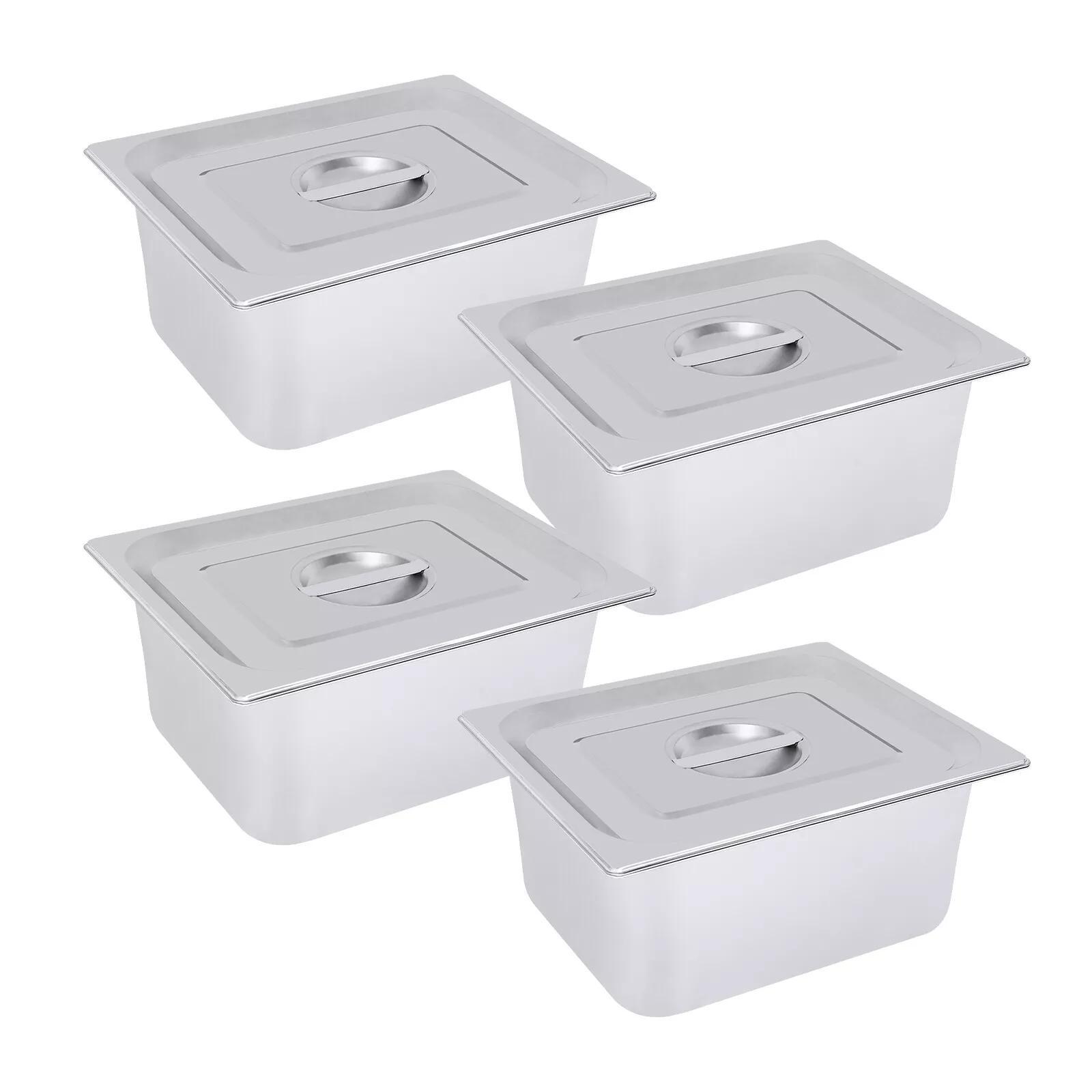 TEMU 4 Plateaux Décoratifs avec Couvercles, Mesurant 32,5 X 26,5 X 15 Cm. Une Pièce Décorative Élégante, Parfaite pour dans , Votre Studio ou Votre