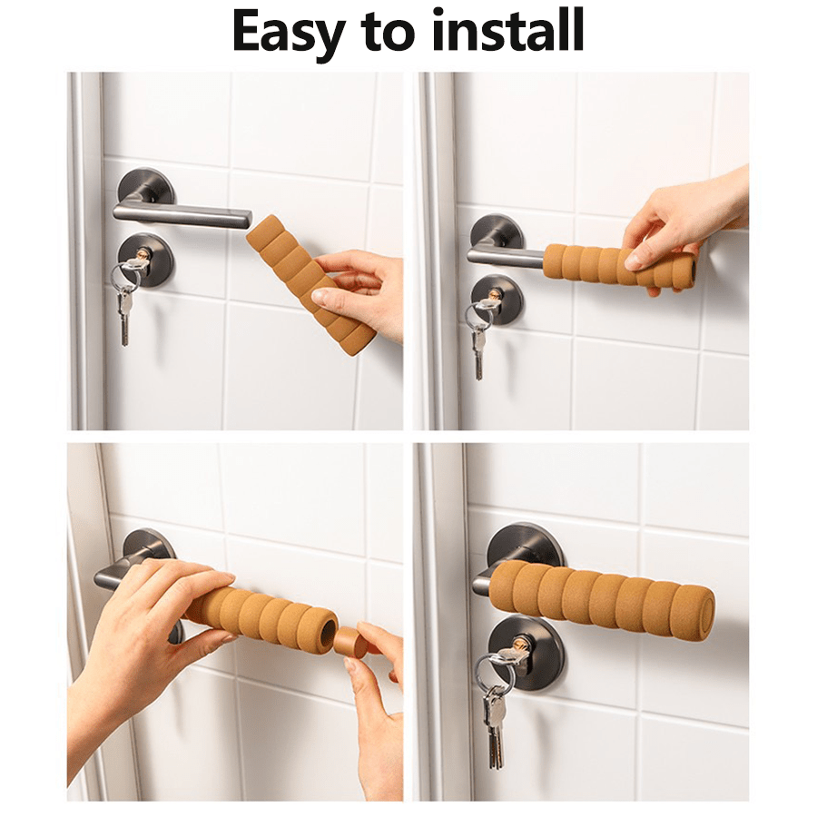 1/2pcs Door Handle Protective Cover Anti-collision Cover Anti-static Youngsters Safety Thickened Spiral Door Handle Anti-collision Cover