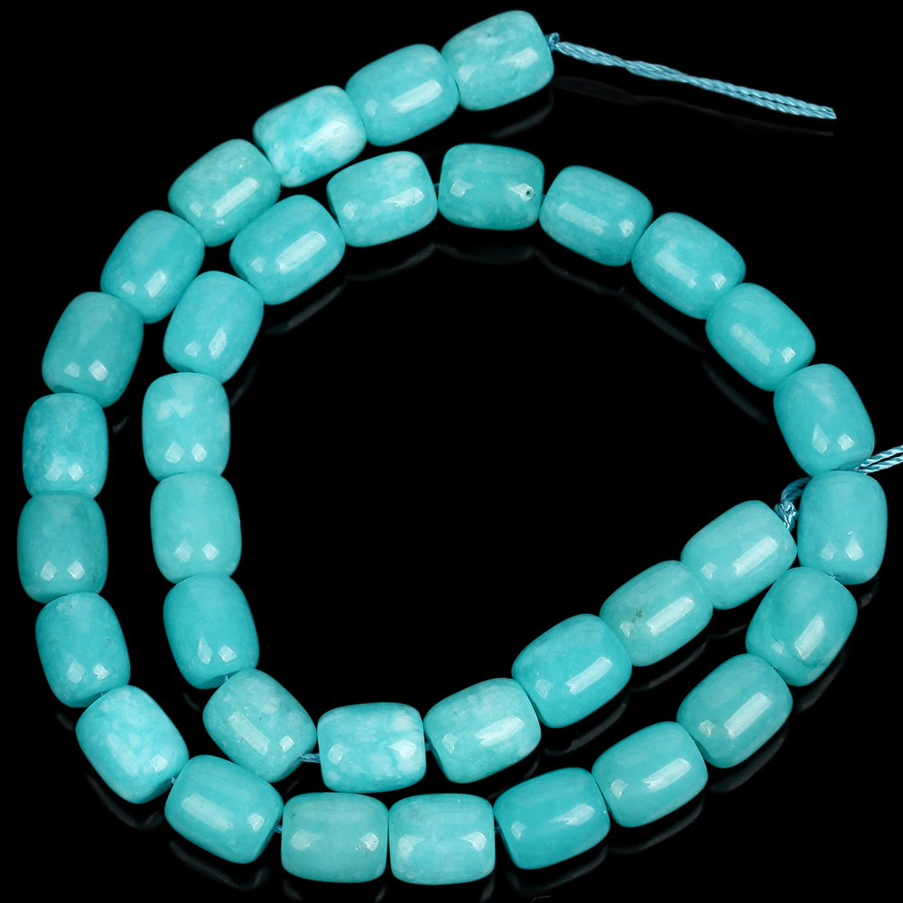 TEMU 1 Strand Amazonite Gemstone Beads Bulk (turquoise-like Color) - 15-inch Strand (34pcs) 8-12mm Large Genuine-look Amazonite Stones For Making,