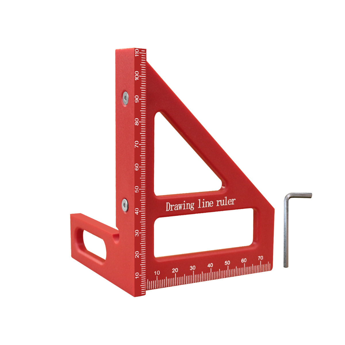 TEMU Righello di misurazione 3D multi- 1 pz, goniometro a da falegname in plastica, tracciatore triangolare ergonomico con punta extra fine per linee