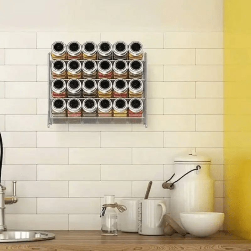 layer metal spice rack organizer wall mounted space saving Temu