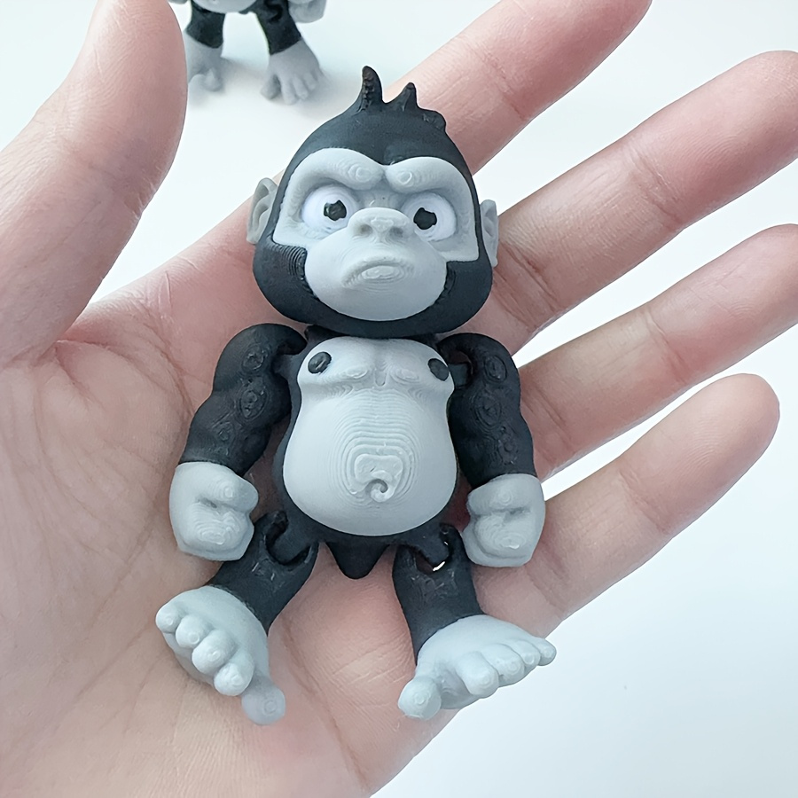 TEMU 3d-printed Figurine - Moveable Jointed & Legs, Eyes & Mouth, Desk Decor Or Shelf Decoration, Cute Sculpt For Home/office/cafe - Perfect