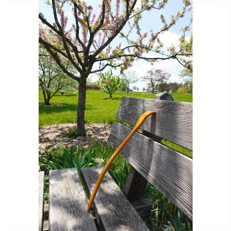 handcrafted oversized 18 wooden-style back scratcher with extended curved handle - metal construction, natural yellow  ,   sensitive light beige, no residue - instant   for back, body & hard-to-reach areas - ideal gift for adults, seniors &   women (   ), back massage tool, lower back massager, massage tool back, back massage Product details 6