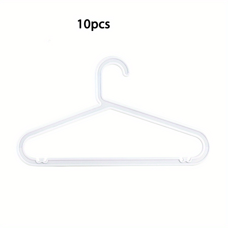 Image of 10pcs Of Nordic-style Hangers For Home Use, Non-slip Plastic Clothes Hangers For Wardrobes, Suitable For Drying Clothes, Ideal For Students In Dormitories
