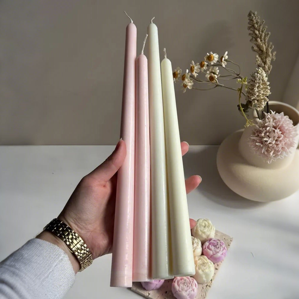 imagem do item 1-2 peças molde de vela cônica em acrílico para sebo de soja, suporte geométrico para velas, kit de fabricação de velas artesanais, decoração de jantar à luz de velas, festas de   e casamentos, suprimentos diy para entusiastas
