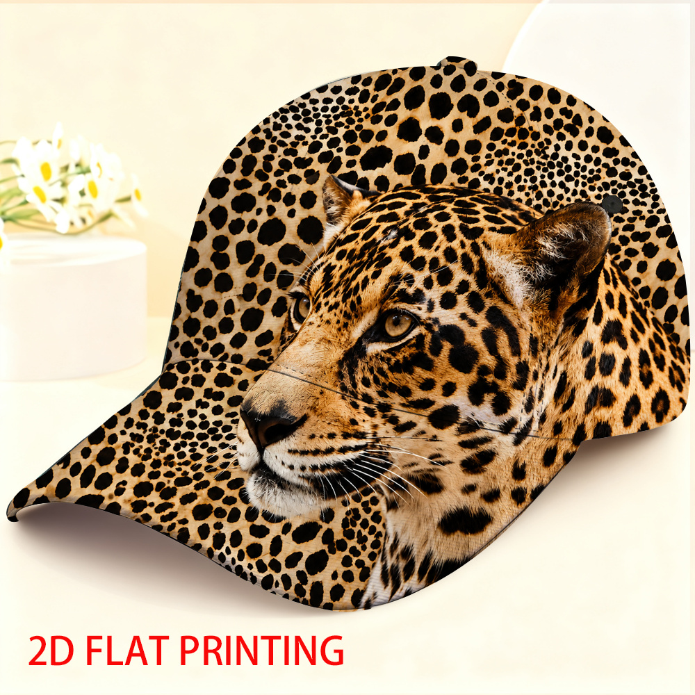 TEMU Baseball With A Leopard Print Design, Two-dimensional, Suitable For Street And Outdoor Activities. Hand Washable, Designed To Be Durable And